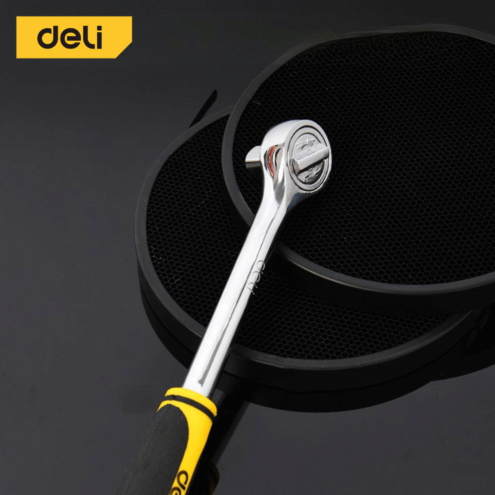 ประเเจ DELI EDL4180-YL-01 1/2นิ้ว สีเหลือง-ดำ